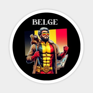 Belgian 90's  Superhero Comic Book Hero with Sloth Magnet